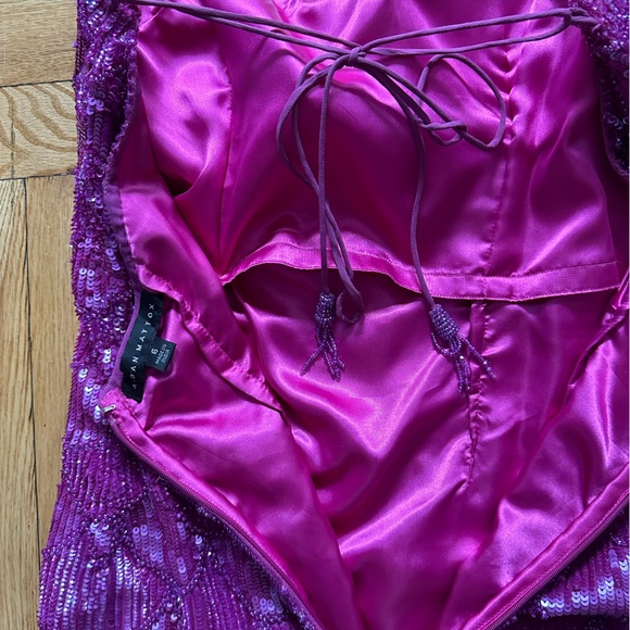 Aidan Mattox Sequin Dress Size 6 - Picture 4 of 5